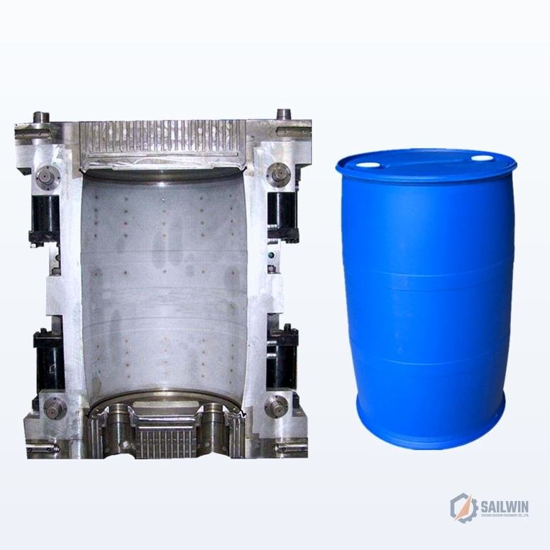 200L L-ring chemical drum extrusion blow mold with blue barrel Sailwin