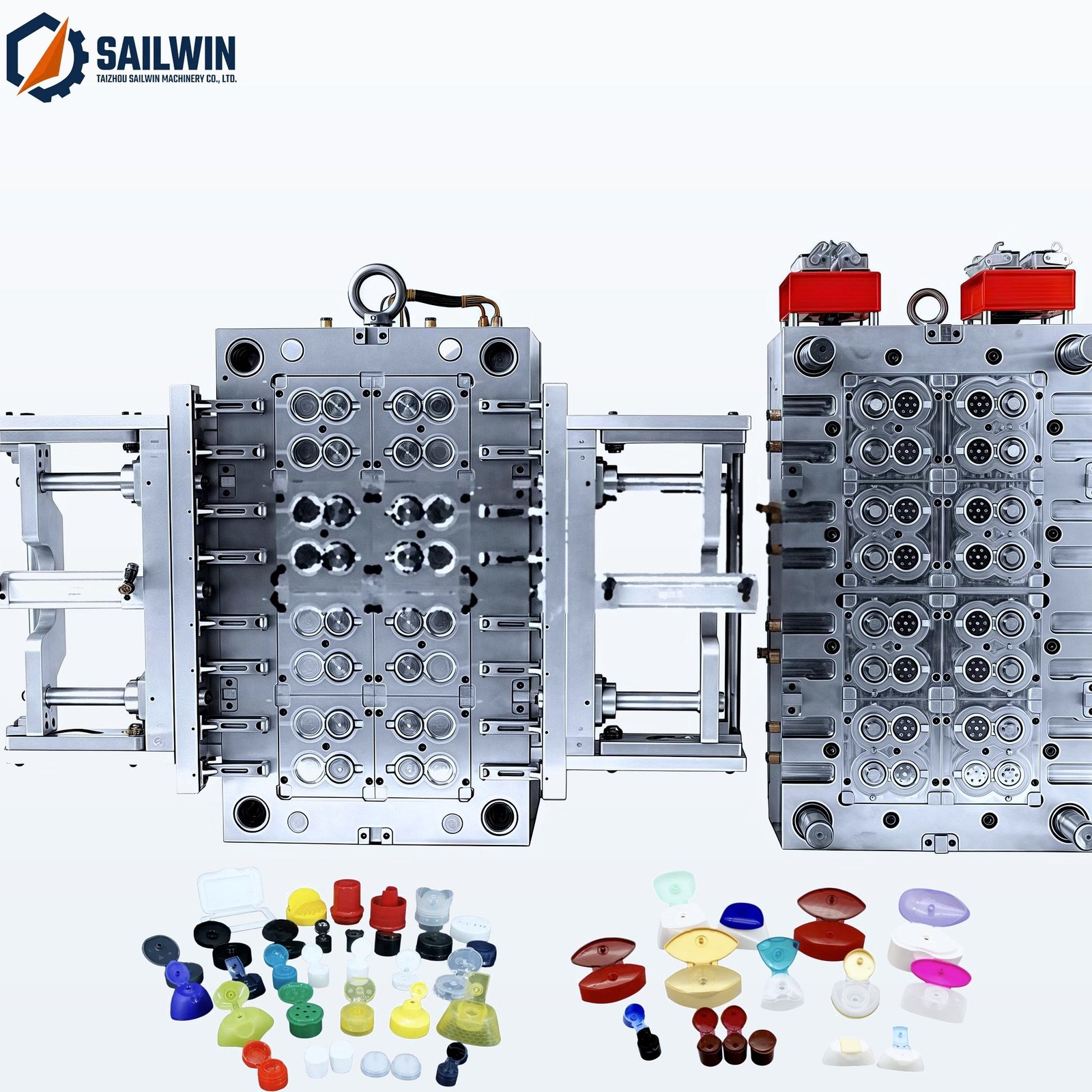 24-cavity balanced hot runner sauce dispensing cap mold with dual side-slide mechanisms Sailwin