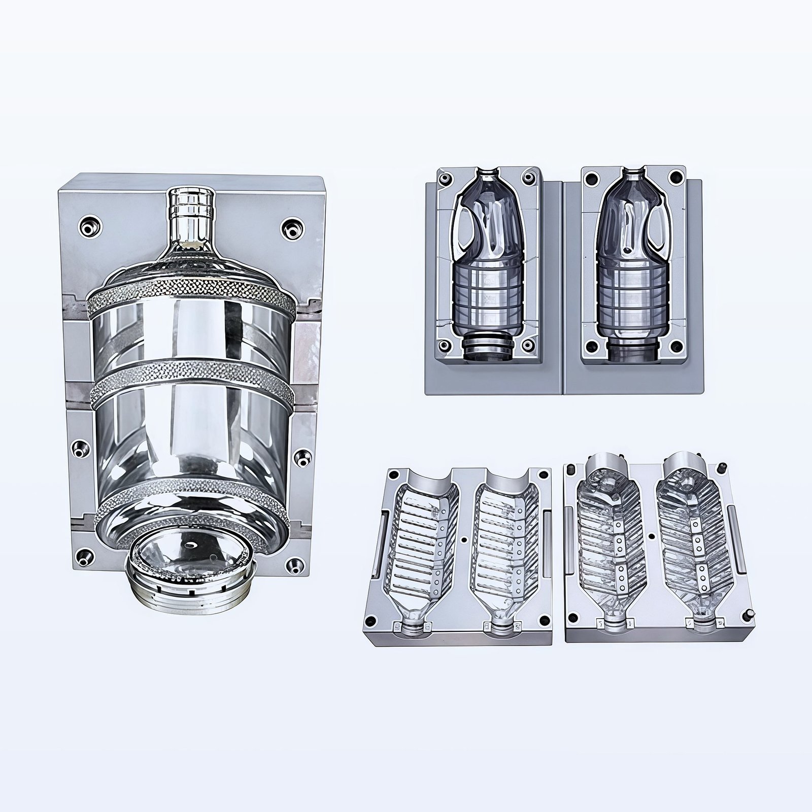 Aircraft 7075-T6 aluminum PET bottle blow molds for water and handle containers Sailwin