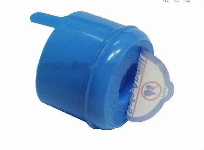 Blue 5-gallon non-spill bottle cap with hygienic pull-tab label Sailwin