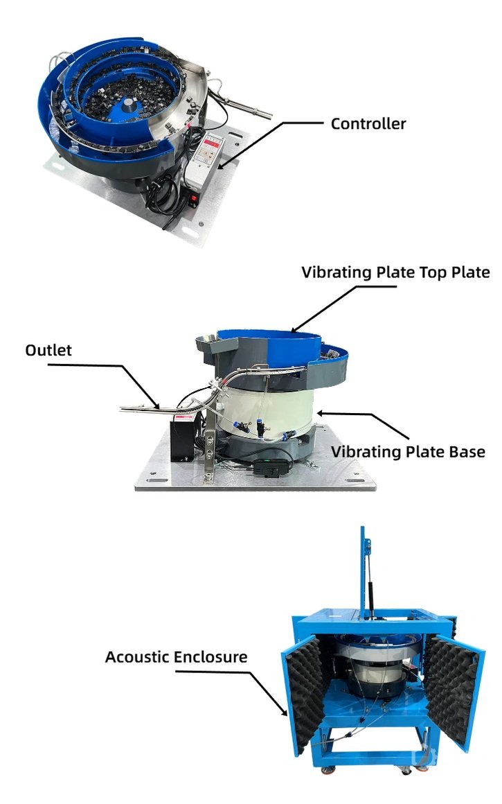 Cap automation vibrating feeder components and soundproof enclosure for slitting folding machine Sailwin