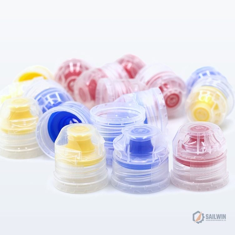 Dishwashing detergent push-pull cap with fluted outer skirt and pull spout Sailwin