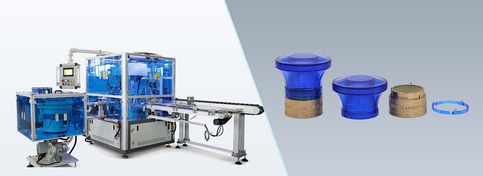 Fully Automatic Wine Aluminum-Plastic Anti-Counterfeit Cap Assembly Machine Sailwin