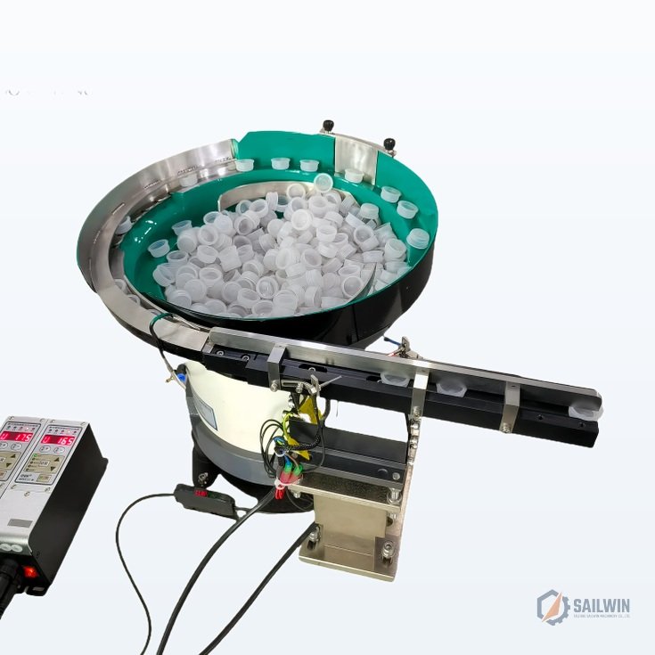 High-speed cap feeder bowl with dual-channel digital frequency controller unit Sailwin