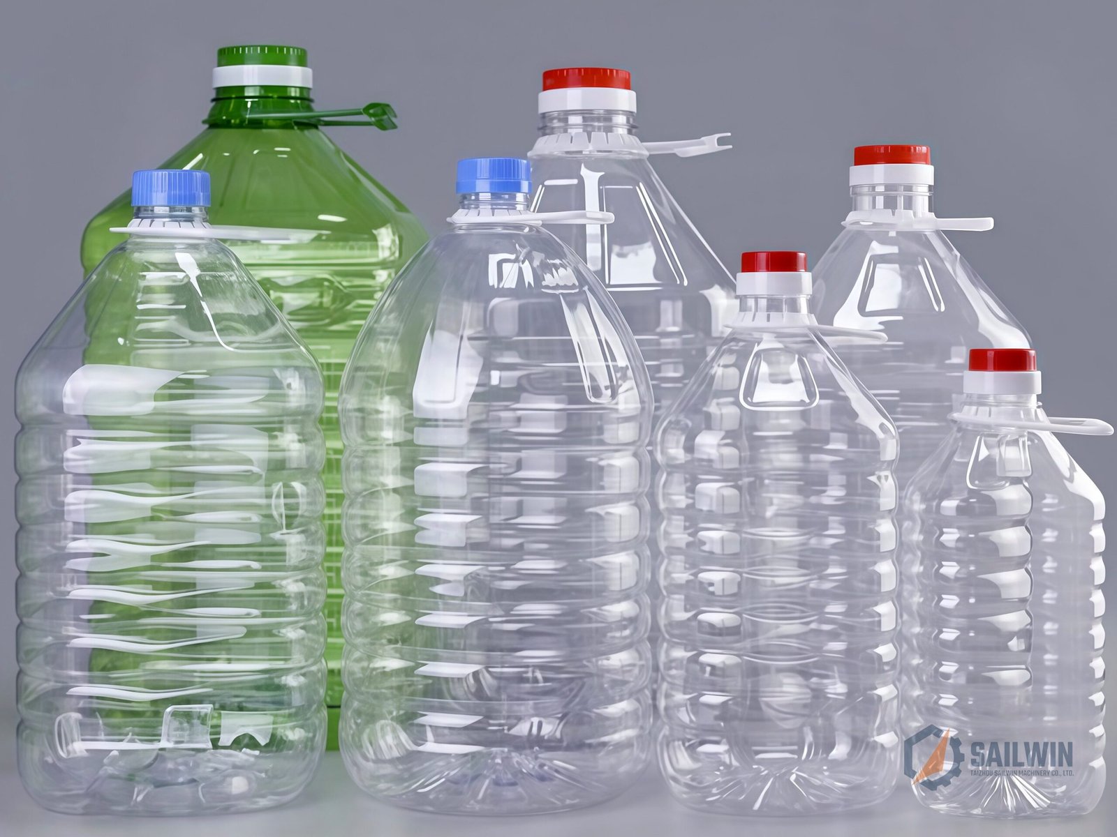 Large capacity PET water dispenser bottles and oil jugs with handles Sailwin