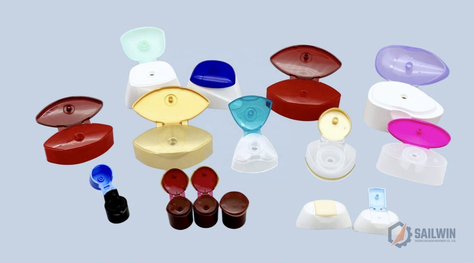 Multi-color oval and round condiment sauce squeeze flip caps for ketchup and salad dressing Sailwin