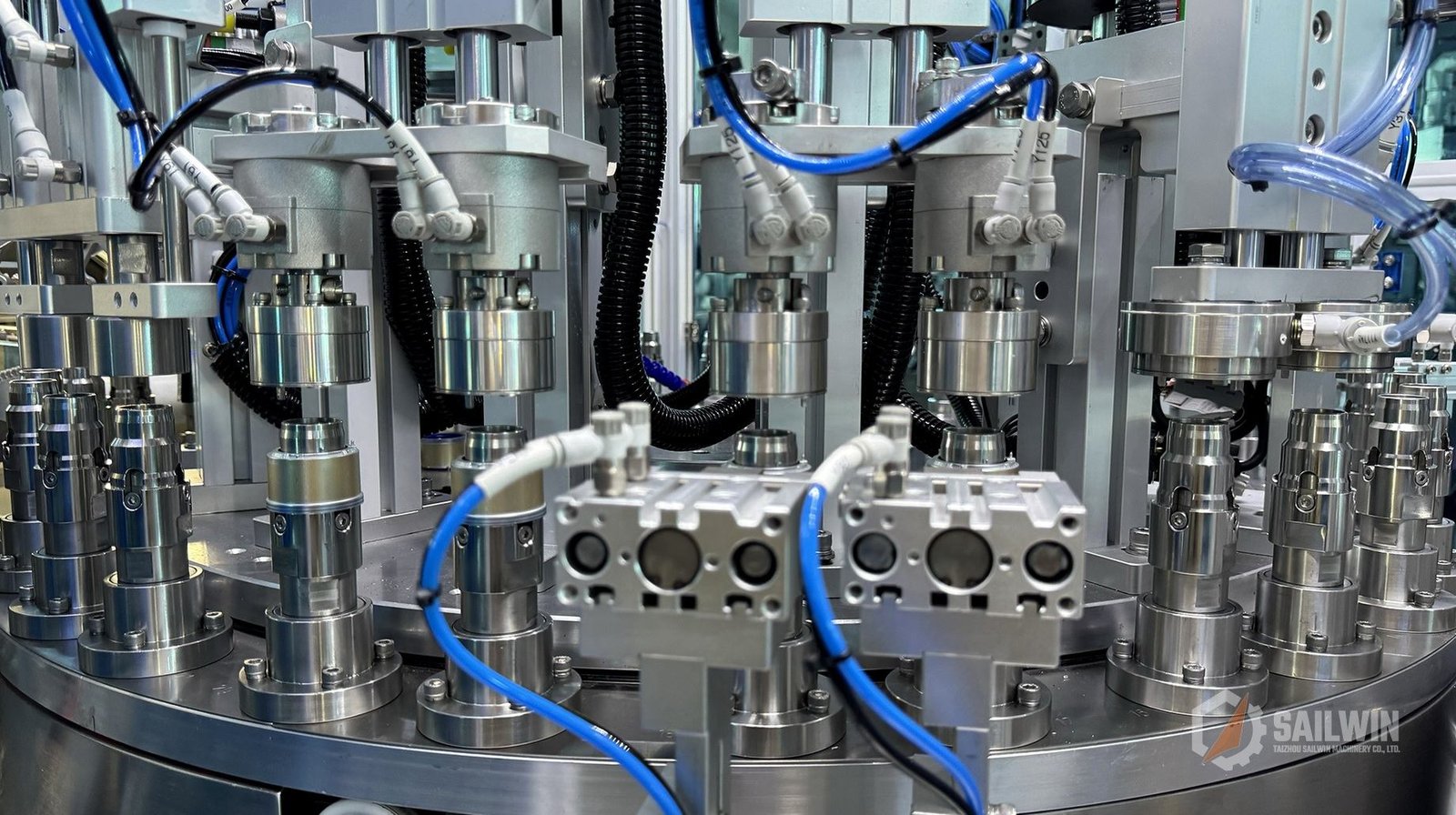 Multi-head rotary crimping station for aluminum wine cap assembly Sailwin