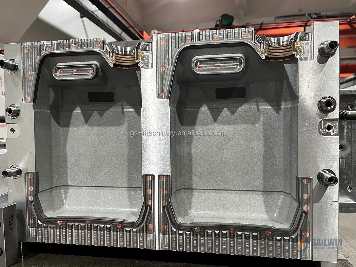 Precision 2-cavity HDPE bottle extrusion blow mold cavity assembly Sailwin