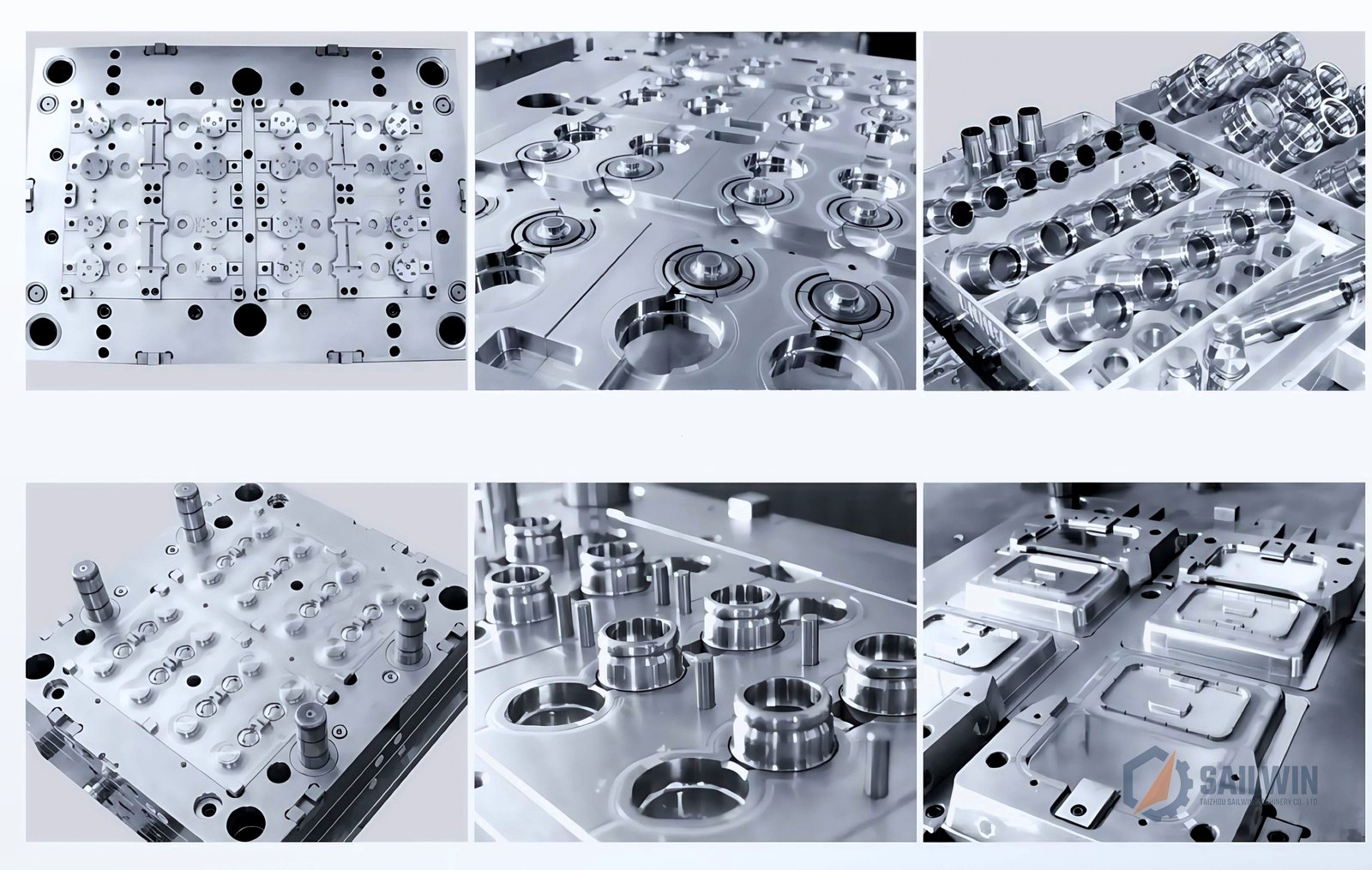 Precision CNC machining and S136 stainless steel cap mold cores array with mirror polish Sailwin