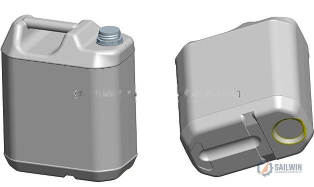 Stackable HDPE jerry can 3D CAD design model for chemical packaging Sailwin