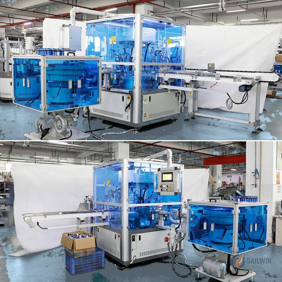 Fully automatic wine aluminum-plastic anti-counterfeit cap assembly machine Sailwin